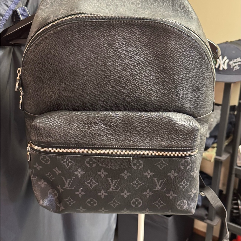 Louis Vuitton Black Backpack with Iconic Monogram Design